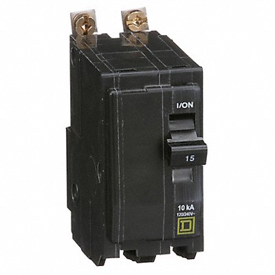 SQUARE D QOB215 Circuit Breaker 15A Bolt On 120/240V 2P