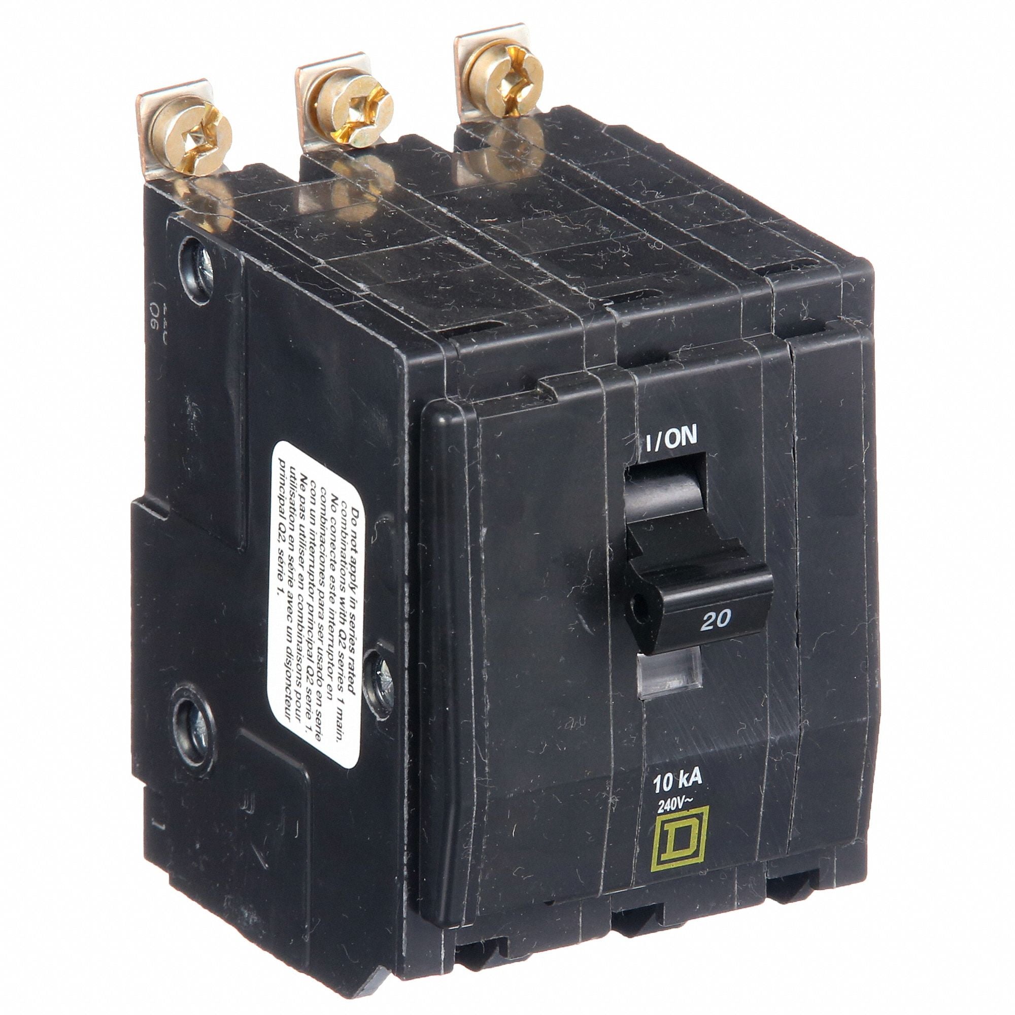 SQUARE D QOB320 Circuit Breaker 20A Bolt On 120/240V 3P