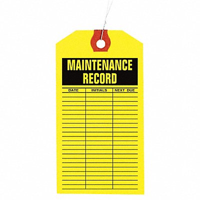 GRAINGER 1HAC2 Inspection Tag Ppr Maintnance Log PK1000