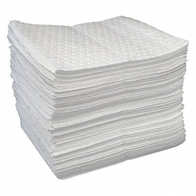 OIL-DRI L90904 Absorb Pad Oil-Based Liquids White PK100