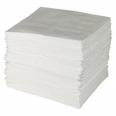 BRADY SPC ABSORBENTS ENV100 Absorb Pad Oil-Based Liquids White PK100