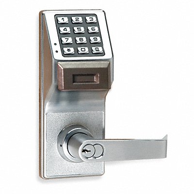 LOCDOWN PDL3000ICUS26D Electronic Lock Brushed Chrome 12 Button