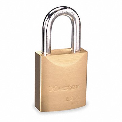 MASTER LOCK 6851WO Keyed Padlock 29/32 in Rectangle Gold