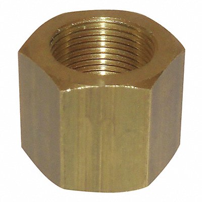 GRAINGER Z0211 Panel Nut Hex Brass 5/8x9/16in 15/32 -32 2PK