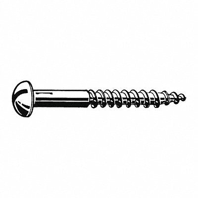 GRAINGER U251100160150 Round Head WOOD SCREWew Zinc #8 1.5 L PK100