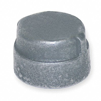 GRAINGER 1LBR6 Round Cap Malleable Iron 2 in FNPT