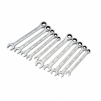 WESTWARD 1LCF4 Combination Wrench St CV Steel Chrome Standard