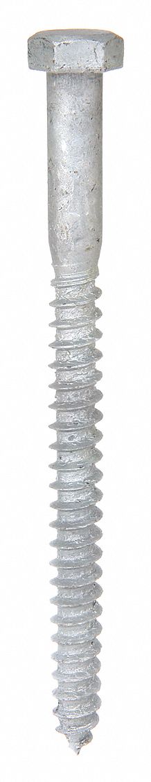 GRAINGER U084500370350 Hex Lag Screw 3/8 Galvanize 3.5 L PK50