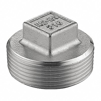 GRAINGER 40SQ112N020 Square Head Plug 304 SS 2 in MNPT