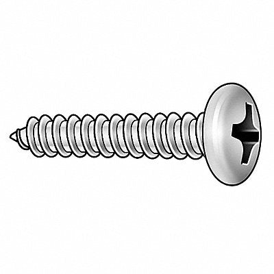 GRAINGER U516600110025 Sheet Metal Screw Screw Size #4 18-8SS 1/4 L PK100