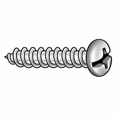 GRAINGER 697281BR Sheet Metal Screw Screw Size #4 Zinc 1/2 L PK8500