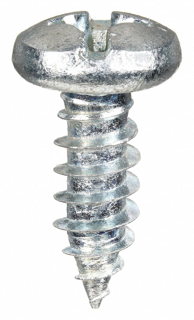 GRAINGER U516600080025 Sheet Metal Screw Screw Size #2 18-8SS 1/4 L PK100