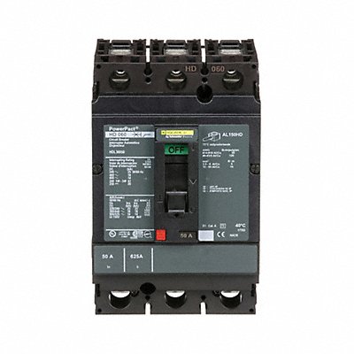 SQUARE D HDL36050 Circuit Breaker 50A 3P 600VAC HD