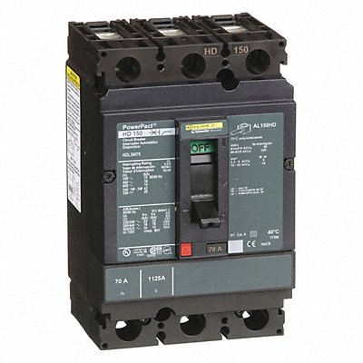 SQUARE D HDL36070 Circuit Breaker 70A 3P 600VAC HD