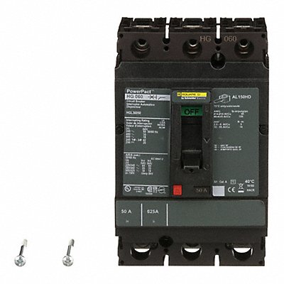 SQUARE D HGL36050 Circuit Breaker 50A 3P 600VAC HG