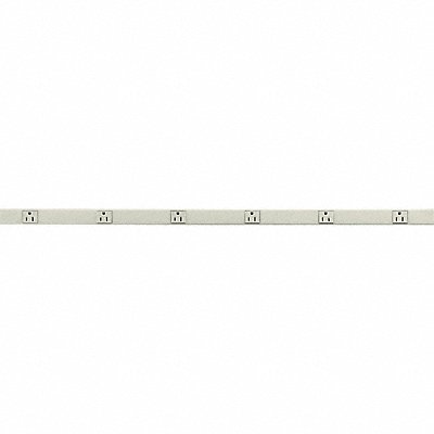 HUBBELL WIRING DEVICE-KELLEMS HBL20GB306IV Prewired Raceway 6 Outlets 3 ft L