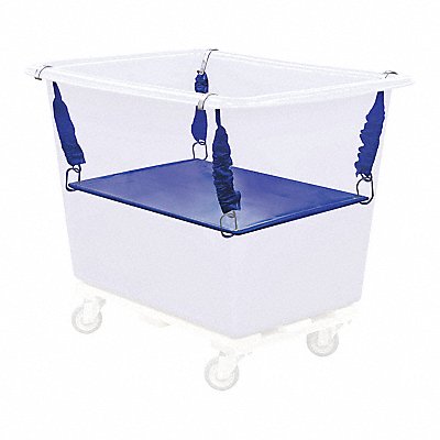ROYAL BASKET TRUCKS R08BBXPSN Poly Spring Lift 8 Bu Blue