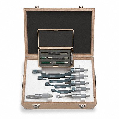 MITUTOYO 10390740 Micrometer Set 0 to 6 In 0.0001 In 6 Pc