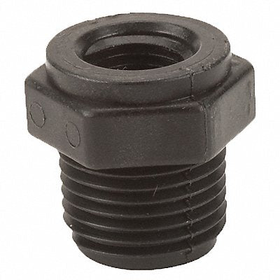 GRAINGER RB050025 Reducing Bushing 1/2 x 1/4 in Black NPT