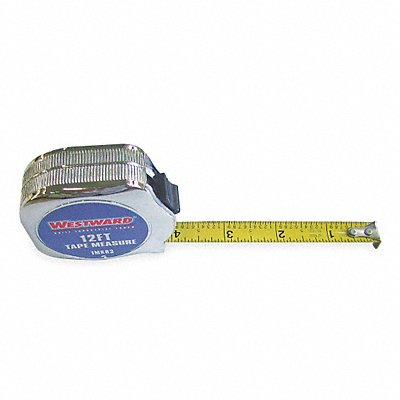 WESTWARD 1MKR3 Tape Measure 1/2 x12 ft Carbon Steel