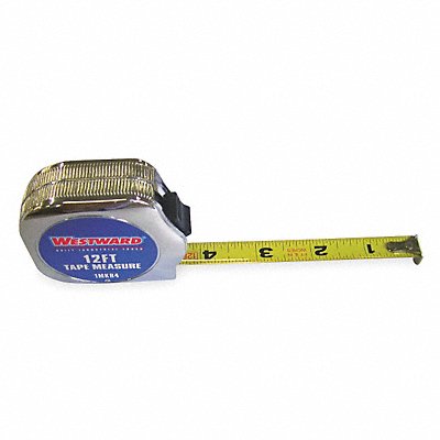 WESTWARD 1MKR4 Tape Measure 1/2 x12 ft Carbon Steel