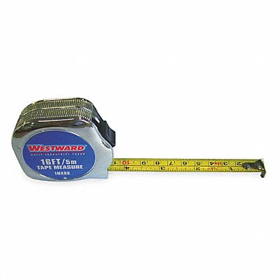WESTWARD 1MKR8 Tape Measure 3/4 x16 ft Carbon Steel
