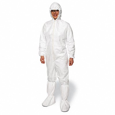DUPONT IC180SWHMD002500 D1429 Coveralls M Wht Tyvek IsoClean PK25