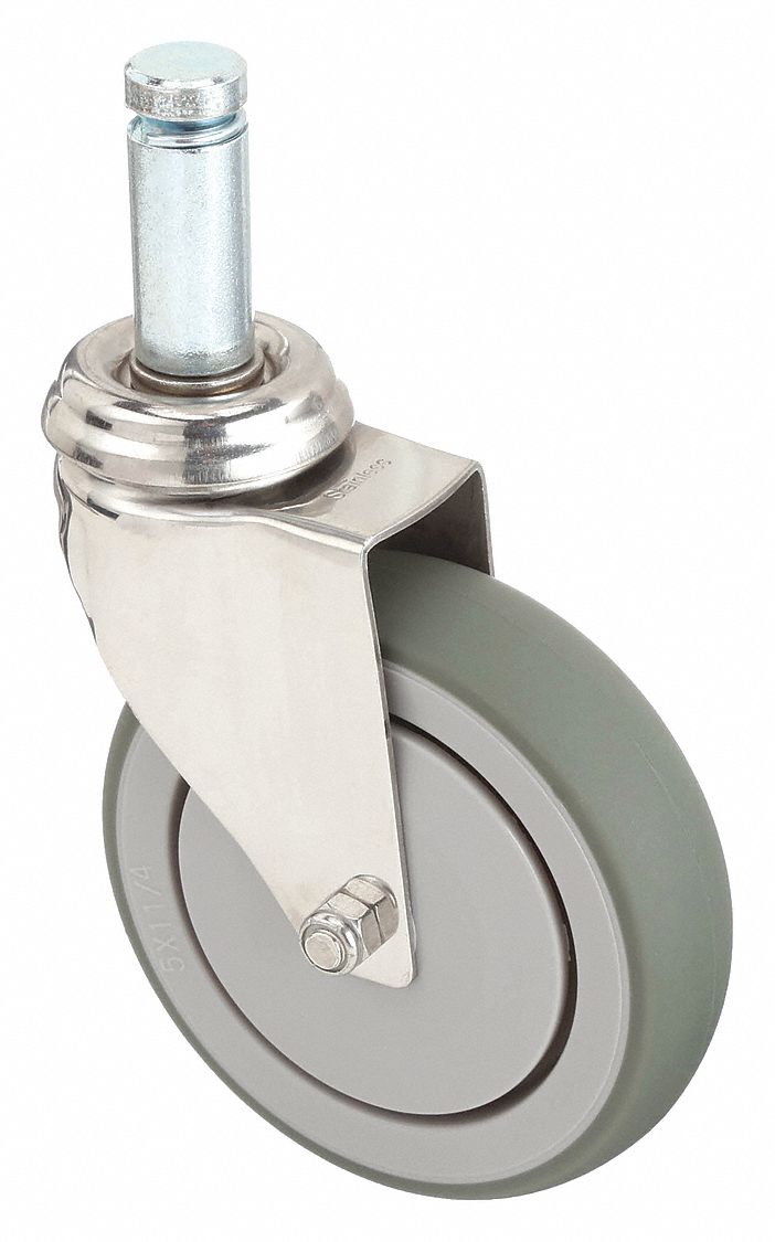 GRAINGER P14SXRP050KSG7AM Antimicrobial Friction-Ring Stem Caster
