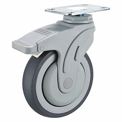 GRAINGER P17SRP040K12TB001 Quiet-Roll Medical Plate Castor Swivel