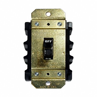HUBBELL KELLEMS HBL7843D ManualMotorSwtch No Enclosure Toggle Switch