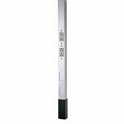 HUBBELL WIRING DEVICE-KELLEMS HBLPP10AAL Service Pole Silver 10 ft 2 L 2.13 W
