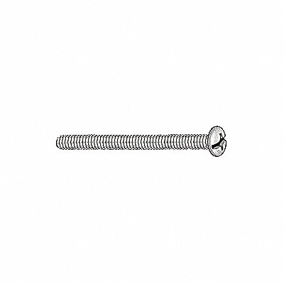 GRAINGER U242120190200 Machine Screw Round Head Phillips/Slotted Steel Zinc Plated 10-24 x 2 L PK100