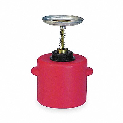 EAGLE P712 Plunger Can 1/2 gal Polyethylene Red
