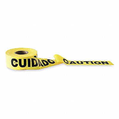 GRAINGER 1N922 Barricade Tape Yellow 1 000 ft L 3 in