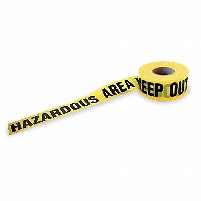 GRAINGER 1N952 Barricade Tape Yellow 1 000 ft L 3 in
