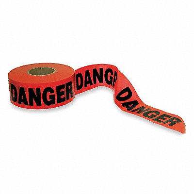 GRAINGER 1N960 Barricade Tape Red 1 000 ft L 3 in