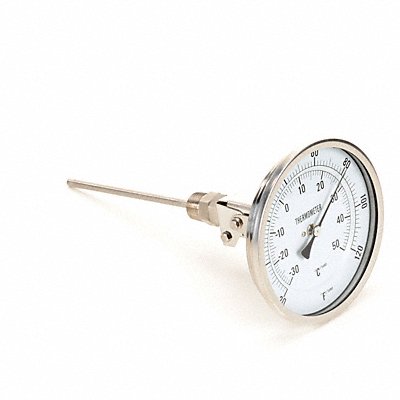 GRAINGER 1NGC8 Bimetal Thermometer 5 In Dial -20 to 120F