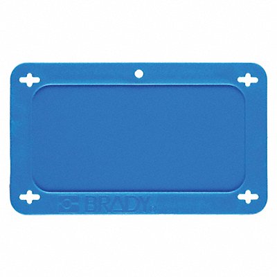 BRADY 41926 Blank Tag Plastic 2 1/5in H 3 5/7in W Blue