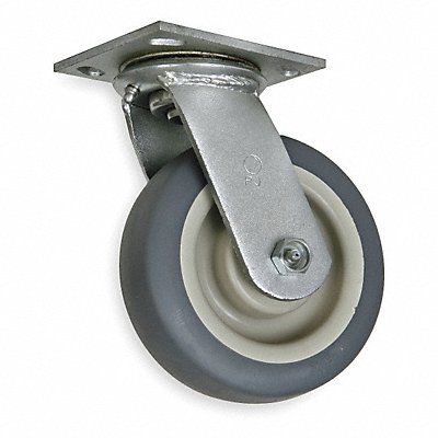 GRAINGER 1NVD6 Standard Plate Castor Swivel 450 lb.