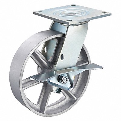 GRAINGER P21SC080R15CB Standard Plate Castor Swivel 1200 lb.