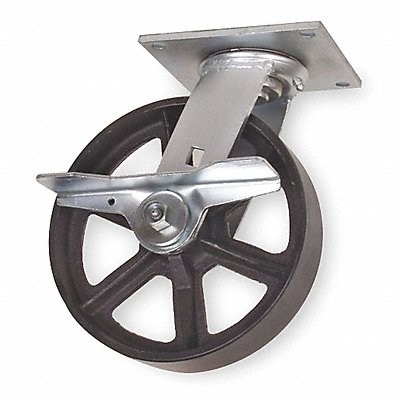 GRAINGER 1NVP8 Standard Plate Castor Swivel 1200 lb.