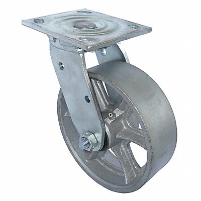 GRAINGER 1NWL8 Standard Plate Castor Swivel 1250 lb.