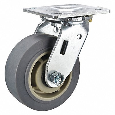 GRAINGER P21SPRP040R14AS Standard Plate Castor Swivel 300 lb.