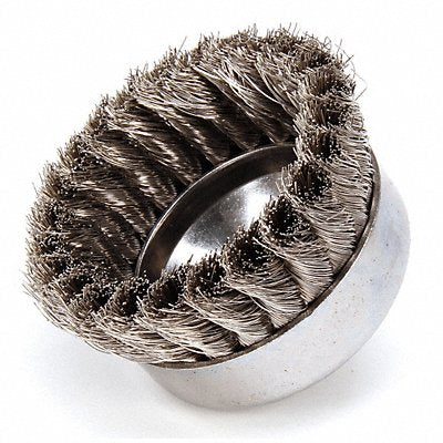 WEILER 93442 Knot Wire Cup Brush Threaded Arbor 4 In.