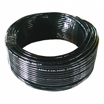 GRAINGER 1PBR5 Tubing 2.5mm ID x 4mm OD 100 Ft Black
