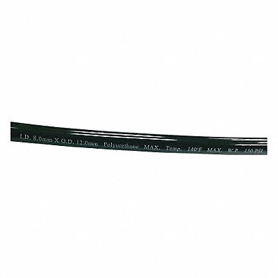 GRAINGER 1PBT6 Tubing 8 IDx12mm OD 100 Ft Black