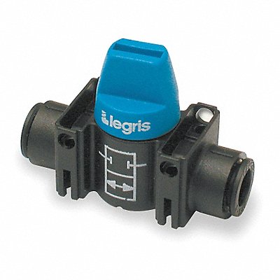 LEGRIS 79106000 Manual 2-Way Ball Valve Push Polymer