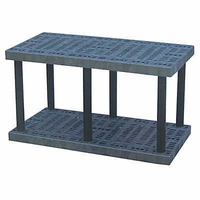 STRUCTURAL PLASTICS S4824B Plastic Shelf 24inx27inx48inShlfLoad Capacity 340lb