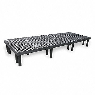 STRUCTURAL PLASTICS D9636 Dunnage Rack 2000 lb HDPE 96 W x 36 D