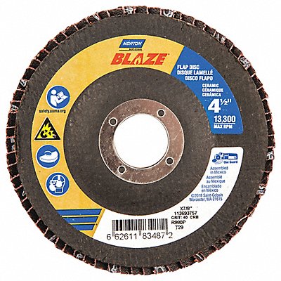 NORTON 66261183487 H7407 Fiber Disc 4 1/2 in Dia 7/8in Arbor